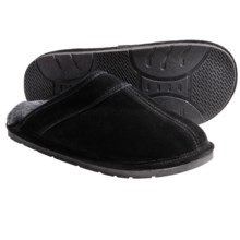 Lamo Scuff Slippers - Suede, Sheepskin-Lined (For Men) in Black - Closeouts