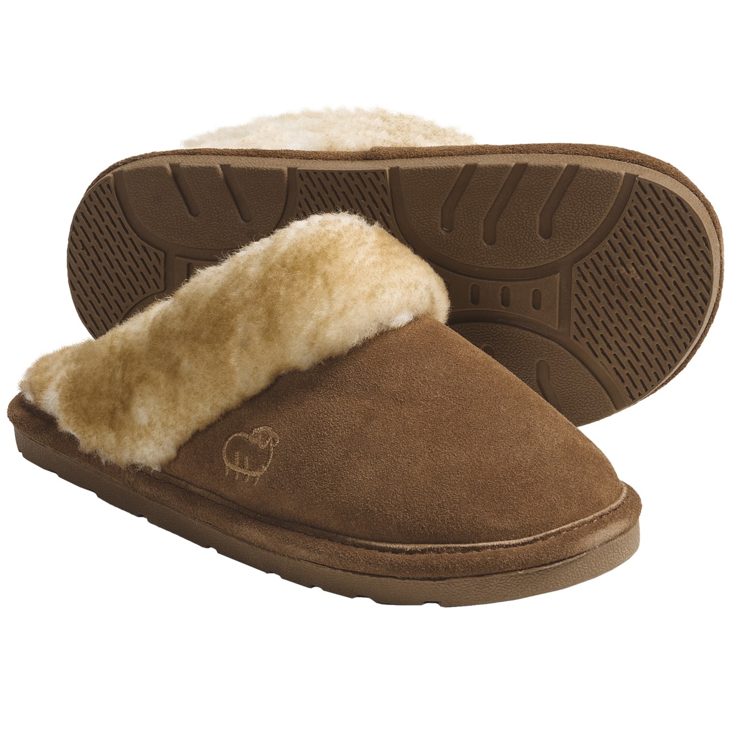 for LAMO in Chestnut Slippers Women) Sheepskin  slippers (For Scuff lady