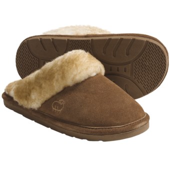 Lamo Sheepskin Scuff Slippers (For Women) in Chestnut