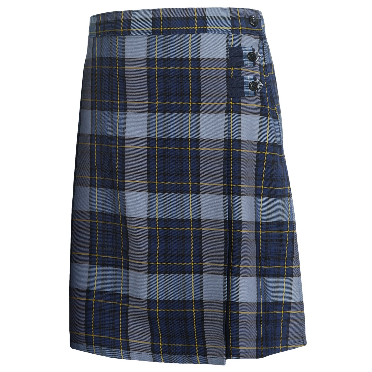 hunter classic navy plaid skirt