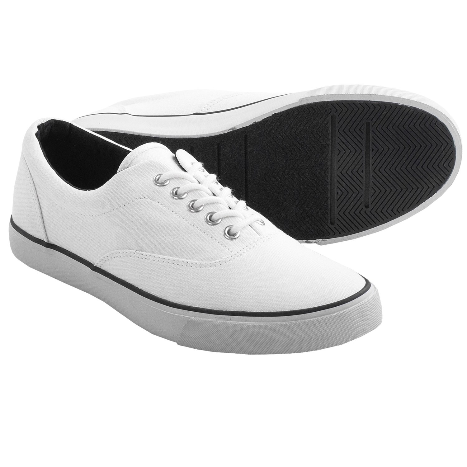 Landsâ€™ End Mainstay Canvas Shoes (For Men) in White