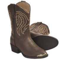 Laredo Lil Tumbles Cowboy Boots - R-Toe (For Kids) in Gaucho Nutty Mule - Closeouts