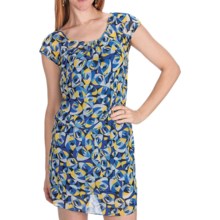 Laundry by Design Geo-Rama Chiffon Blouson Dress - Short Sleeve (For Women) in Tide Pool Multi - Closeouts