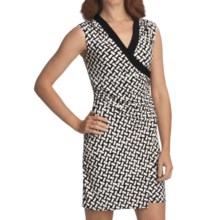 Laundry by Design Jersey Wrap Dress - Sleeveless (For Women) in Black/Optic White - Closeouts