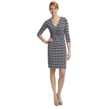 Laundry by Design Matte Jersey Garden Gate Dress - 3/4 Sleeve (For Women) in Inkblot Multi - Closeouts