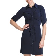 Laundry by Design Matte Jersey Shirt Dress - Short Sleeve (For Women) in Inkblot - Closeouts