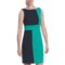 Laundry by Design Ponte Geo Color-Block Dress - Sleeveless (For Women) in Aloe Vera Multi