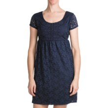 Laundry by Design Sand Dollar Lace Dress - Short Sleeve (For Women) in Inkblot - Closeouts