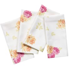 Laura Ashley Stain-Resistant Napkins - Set of 4, Microfiber in Ellie Patchwork - Closeouts