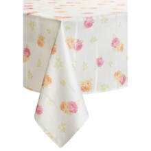 Laura Ashley Stain-Resistant Tablecloth - 60x104”, Microfiber in Ellie Patchwork - Closeouts