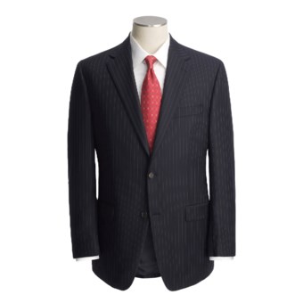 Lauren by Ralph Lauren Dark Charcoal Stripe Suit - Wool (For Men) in Dark Navy
