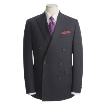Lauren by Ralph Lauren Double-Breasted Navy Stripe Suit - Wool (For Men) in Navy