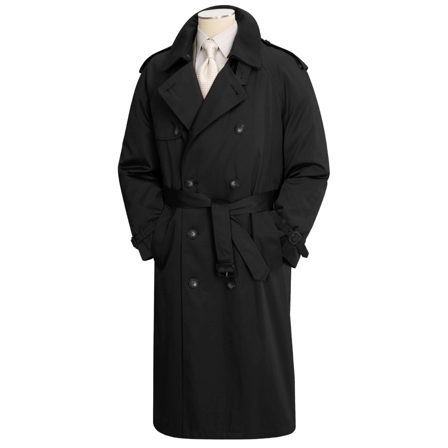 Lauren by Ralph Lauren Double-Breasted Trench Coat (For Men) in Black