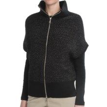 Lauren Hansen Bat Wing Cardigan Sweater - Short Sleeve (For Women) in Black/Lurex - Closeouts