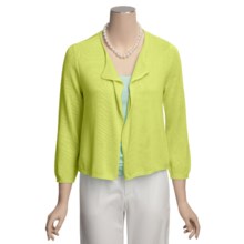 Lauren Hansen Cardigan Sweater - Cascading Front (For Women) in Kiwi - Closeouts