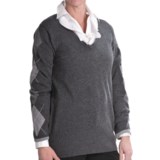 Lauren Hansen Cashmere Argyle Sweater - V-Neck (For Women)