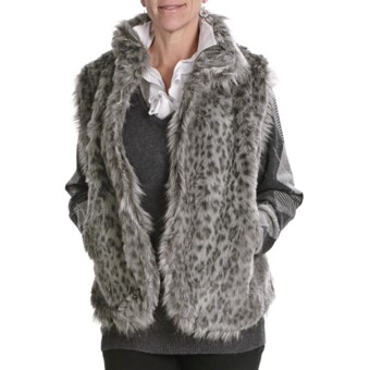Lauren Hansen Faux-Fur Vest (For Women) in Grey Leopard