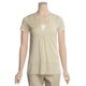 Lauren Hansen Linen-Rich Tunic Shirt - Split Neck, Short Sleeve (For Women)