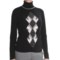 Lauren Hansen Merino Wool Argyle Sweater - Slim Fit (For Women) in Black/Grey