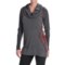 Lauren Hansen Merino Wool Argyle Sweater - Slim Fit (For Women) in Charcoal/Cherry