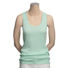 Lauren Hansen Racerback Knit Tank Top - Placed Ribs (For Women) in Seaglass - Closeouts
