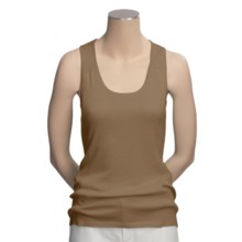 Lauren Hansen Racerback Knit Tank Top - Placed Ribs (For Women) in Taupe - Closeouts