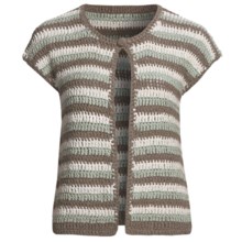 Lauren Hansen Striped Cardigan Sweater - Tape Yarn, Crocheted (For Women) in Multi - Closeouts