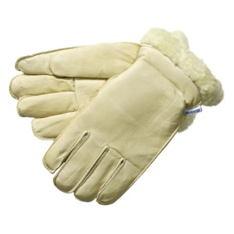 Laurentide Cowhide Work Gloves - Pile-Lined (For Men) in Cream