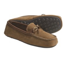 L.B. Evans Dylan Moccasin Slippers - Sherpa-Lined, Suede (For Men) in Hashbrown - Closeouts