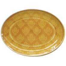 Le Cadeaux Cambria 16” Oval Platter in Yellow - Closeouts