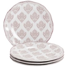 Le Cadeaux Cambria 9” Salad Plates - Set of 4 in White - Closeouts