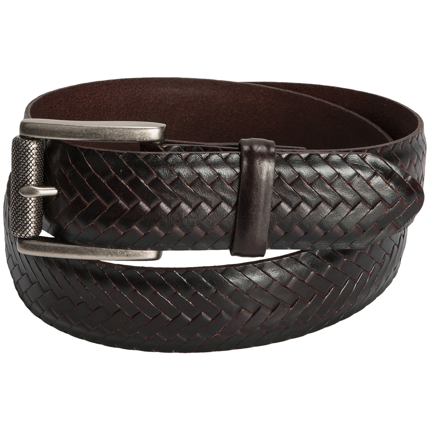 Leather Island by Bill Lavin BasketWeave Belt Leather (For Men