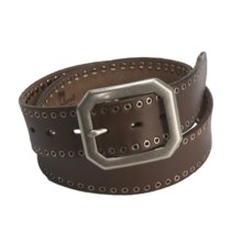Leather Island by Bill Lavin Grommet Belt - Leather (For Men and Women) in Brown - Closeouts