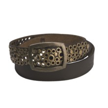 Leather Island by Bill Lavin Leather Belt - Grommet Tip (For Men and Women) in Brown - Closeouts