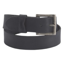 Leather Island by Bill Lavin Matte Leather Belt - 39mm (For Men) in Black - Closeouts