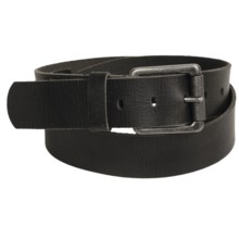 Leather Island by Bill Lavin Square Buckle Belt (For Men) in Black - Closeouts