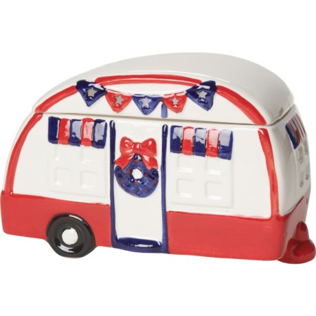 Ms. Liberty LED Camper Cookie Jar - Red white Blue ( )