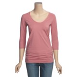 Left Coast Tee Shirt - Stretch Pima Cotton, 3/4 Sleeve (For Women)