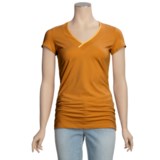 Left Coast Tee Stretch Trim Fit V-Neck Shirt - Pima Cotton, Short Sleeve (For Women)