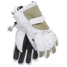 LEKI Gore-Tex® Canny S Ski Gloves - Waterproof, Insulated (For Women) in White/Sand - Closeouts