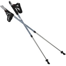 LEKI TP Nordic Walking Poles - Pair, Adjustable in Light Blue - Closeouts