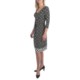 Leslie Fay Matte Jersey Pleated Front Dress - 3/4 Sleeve (For Women)
