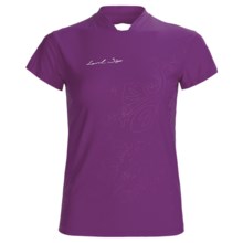 Level Six Coastal Rash Guard Shirt - UPF 50+, Loose Fit, Short Sleeve (For Women) in Violet - Closeouts