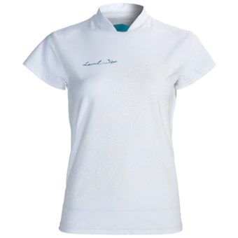 Level Six Coastal Rash Guard Shirt - UPF 50+, Loose Fit, Short Sleeve (For Women) in White