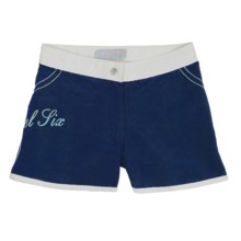 Level Six Elise Board Shorts (For Girls) in Pacific Blue - Closeouts
