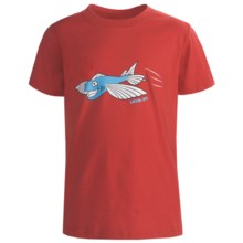 Level Six In Flight Fish T-Shirt - Organic Cotton, Short Sleeve (For Boys) in Bright Red - Closeouts