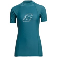 Level Six Venus Rash Guard Shirt - UPF 50+, Short Sleeve (For Women) in Coastline Blue - Closeouts