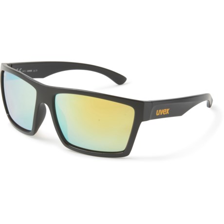Uvex LGL 29 Mirror Sunglasses (For Men) - BLACK MATTE/YELLOW ( )