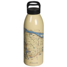 Liberty Bottle Works Water Bottle - 32 oz., BPA-Free, Maps Collection in Portland - Closeouts