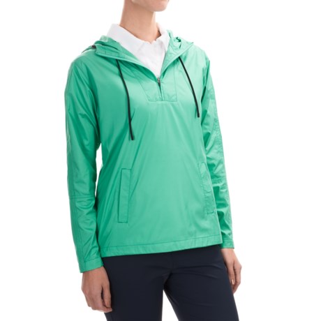 Lightweight Solid Hooded Pullover Jacket (For Women)